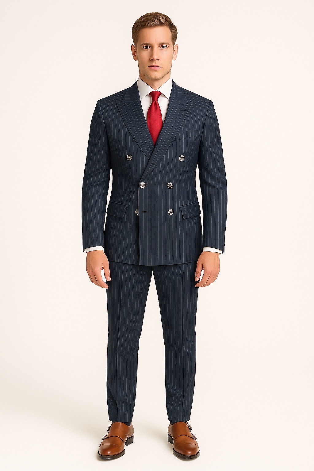 Italian Cut Slim Fit Suit Peak Label