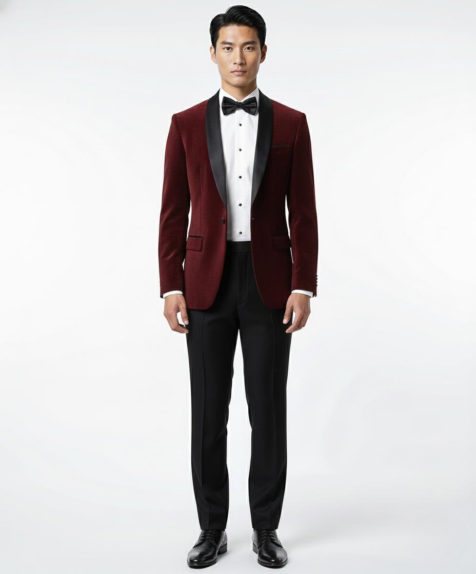 560-10 Velvet Burgundy Tuxedo