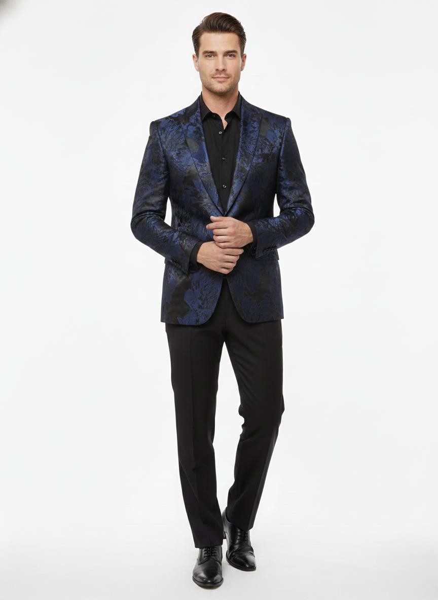Navy Slim fit design Blazer 