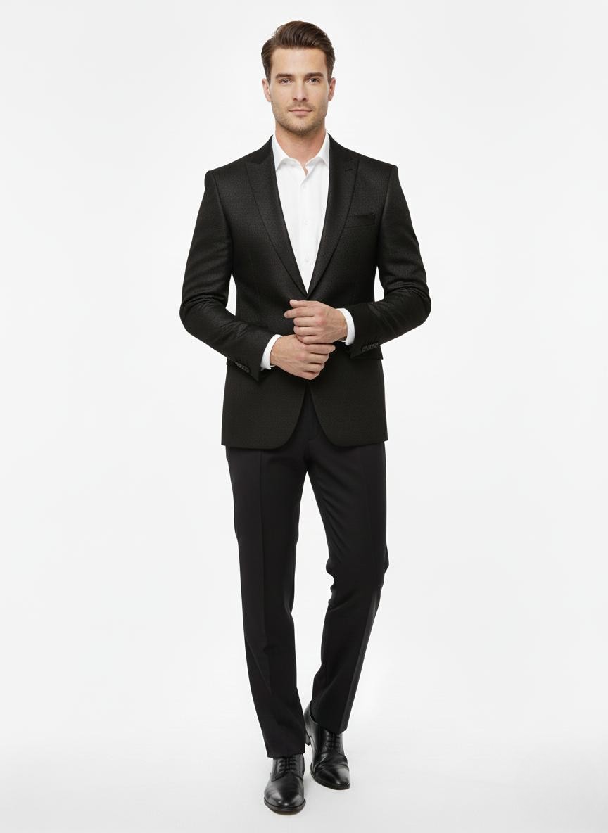 Black Slim fit design Blazer 