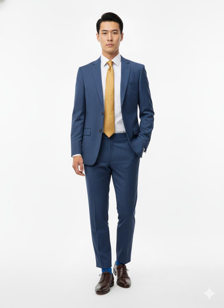 Super Slim Fit Stretch Suit Blue