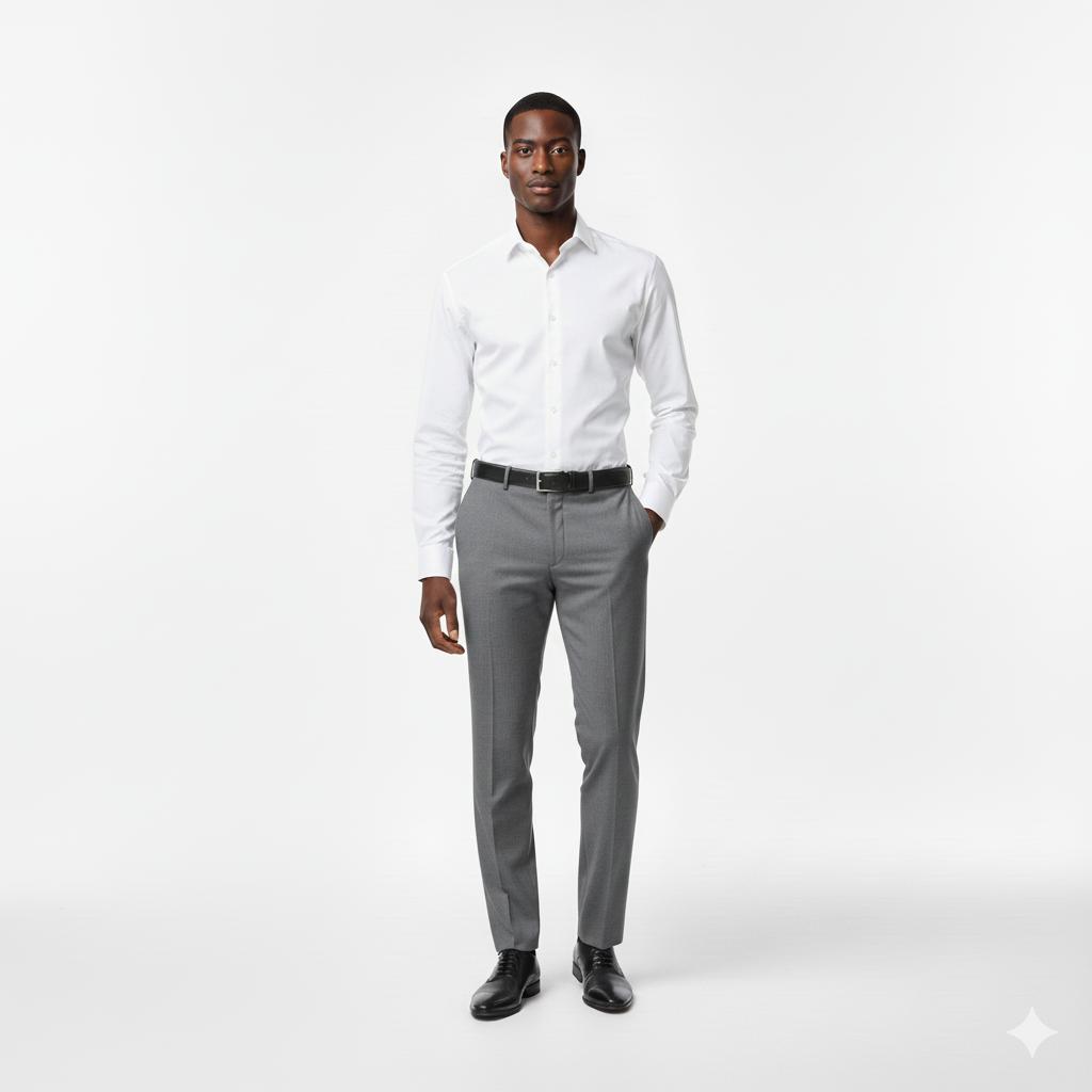 Grey Dress Pant Slim Fit 