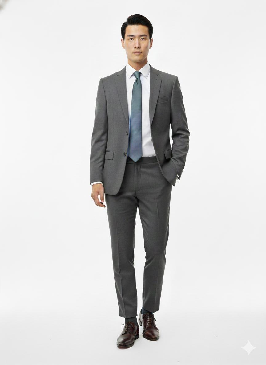 charcoal grey  Slim Fit Stretch Suit