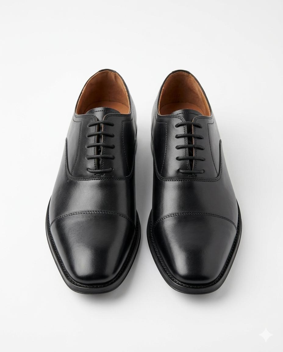 black Oxford shoes