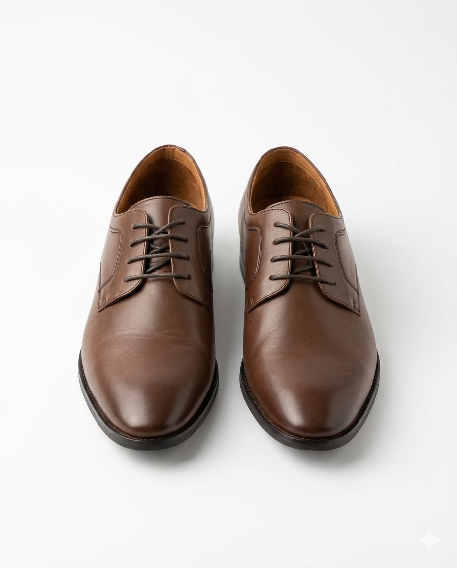dark brown derby shoes